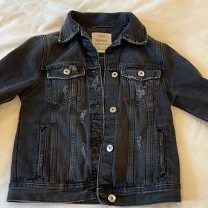 Girls Zara distressed jean jacket